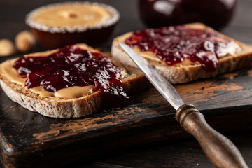 Peanut butter and jelly sandwich