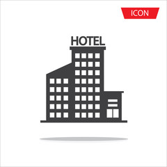 Obraz premium Hotel icon vector isolated on whitebackground
