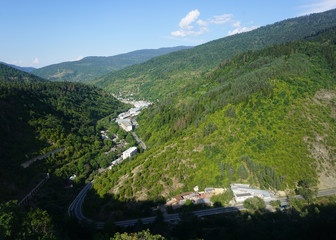 Fototapeta na wymiar Borjomi Landscape View