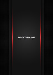 abstract metallic red shiny color black frame layout modern tech design vector template background