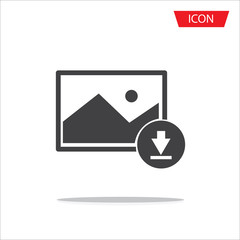 download picture icon isolated on white background.