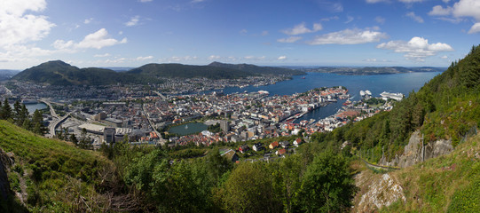 Fototapeta na wymiar Bergen Panorama, Norway