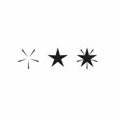 Vector black stars icon on white background