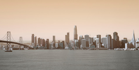 Vintage style skyline of San Francisco - 228518959