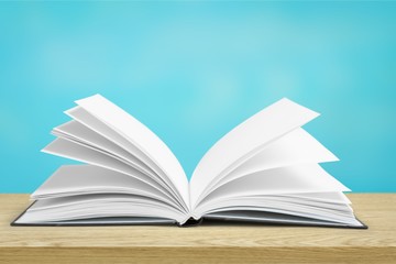 Open book isolated on background
