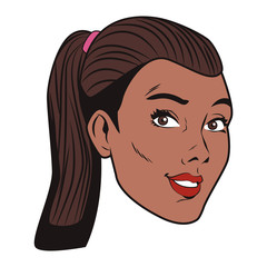 Pop art woman cartoon