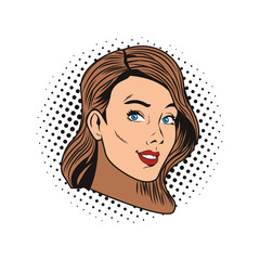 Pop art woman cartoon
