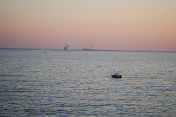 View of the sunset from the sea fortress