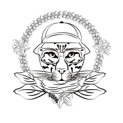 Leopard face cool sketch