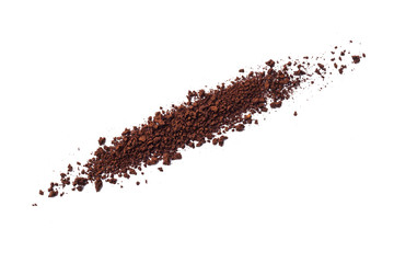 Coffee powder isolated on white background