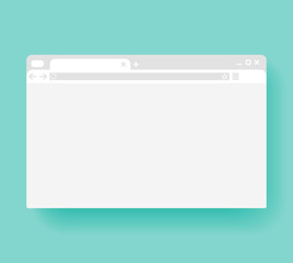 Simple browser window. Browser search. Flat. Vector