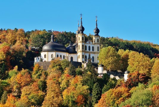 W&uuml;rzburg, Wallfahrtskirche K&auml;ppele, Herbst