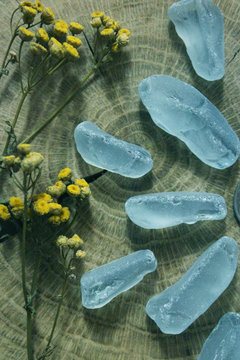 Blue sea glass