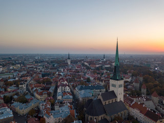 Aerial of city Tallinn, Estonia