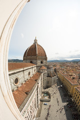 Fototapeta premium view of duomo in florence