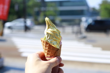 金箔ソフトクリーム