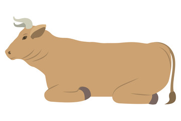 cute ox manger character