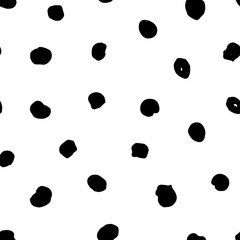 Sketchy spreading hand-drawn points vector seamless pattern. Modern stylish diffused blob texture. Wallpaper, paper, fabric, textile design.
