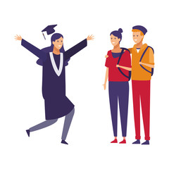Stundets graduation celebration