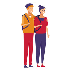 Young friends cartoon