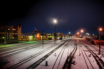 railway tracks at the station