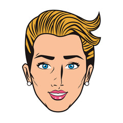 Pop art woman face