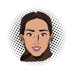 Pop art woman face