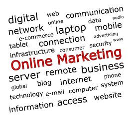 Online Marketing Wordcloud - illustration