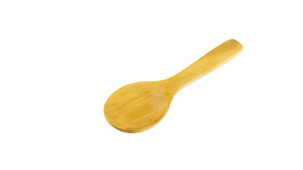 wooden spoon isolated on white background.