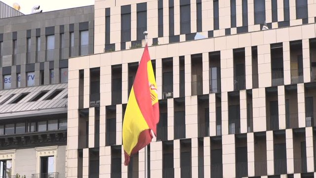 Spain Flag Fluttering