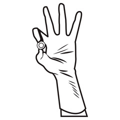 Bride with wedding ring