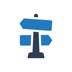 Direction sign icon