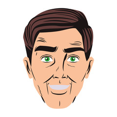 Pop art man face