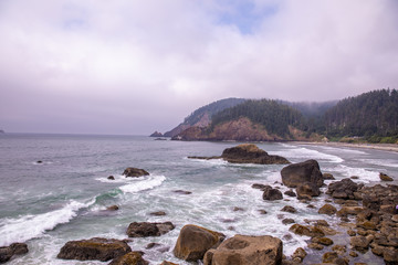 View on Indian Beach, Ecola state park Oregon