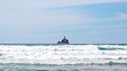 Distant view of Tillamook Lighthouse, Oregon