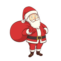 Santa Claus cartoon character. Christmas day concept