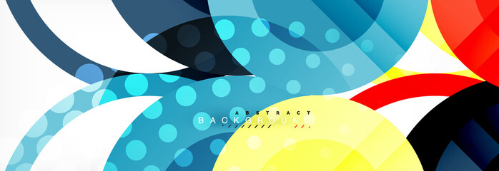 Overlapping circles design background