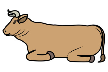 cute ox manger character