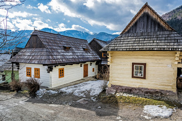 Wooden houses in Vlkolinec, Slovakia