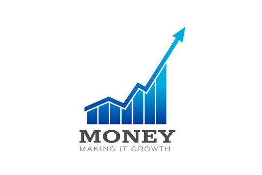 Money in Business Bar Profit Vector illustration