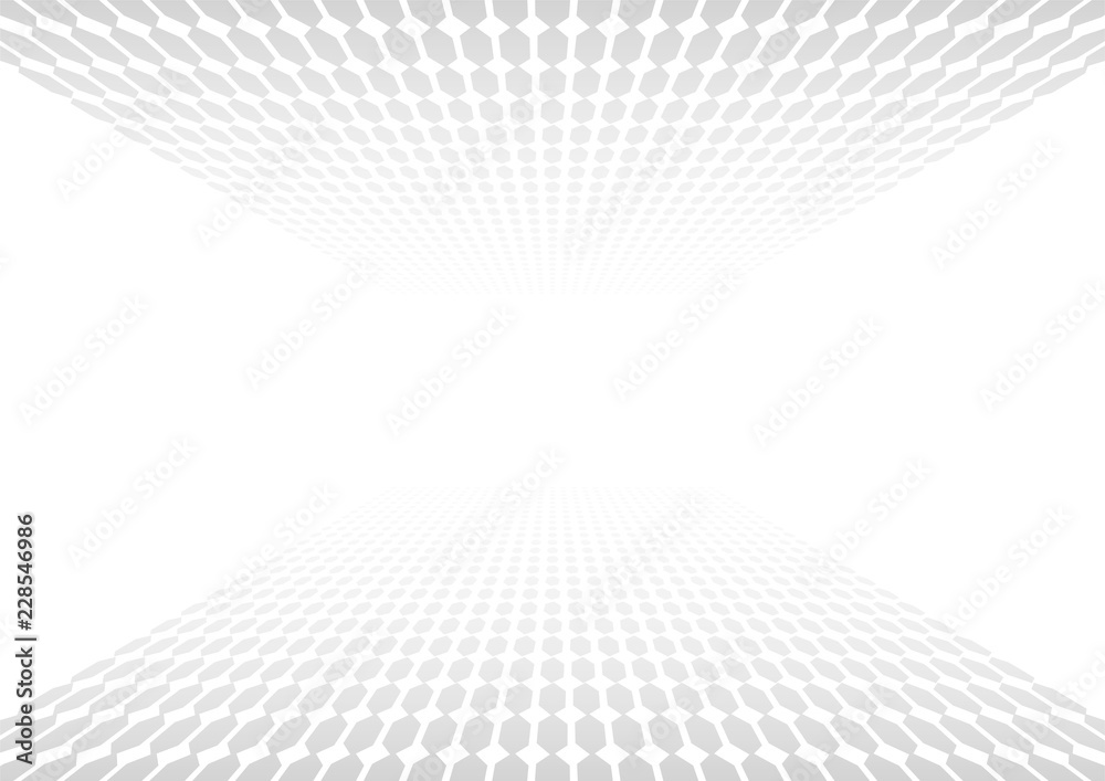 Aufkleber Abstract black and white color of geometric shapes halftone pattern. Texture pixel Curved mosaic dotted background. Pop art template with copy space. Vector illustration
