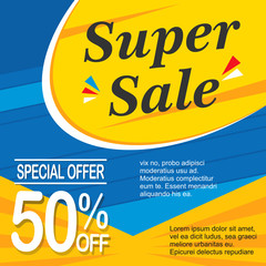 Super sale. Special offer and 50 discount.