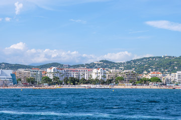 Cannes city shore at daylight