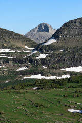 Fototapeta na wymiar Mountain landscape in Glacier National Park Montana