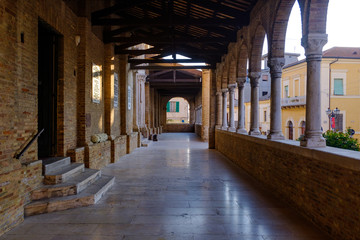 A view of the village of Città Sant'Angelo, Italy. Città Sant'Angelo is a town and comune in the...