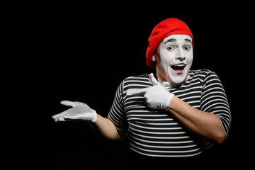 Man points a finger