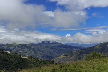 Fototapeta na wymiar panoramic view of the andes in ecuador