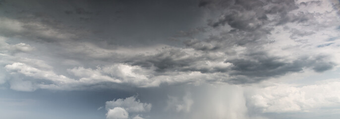 Naklejka na ściany i meble Panorama dunkle Gewitterwolken 