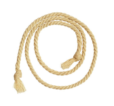 Beige rope in a round frame