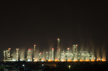 Fototapeta na wymiar Petrochemical and Refinery Plant at Rayong.